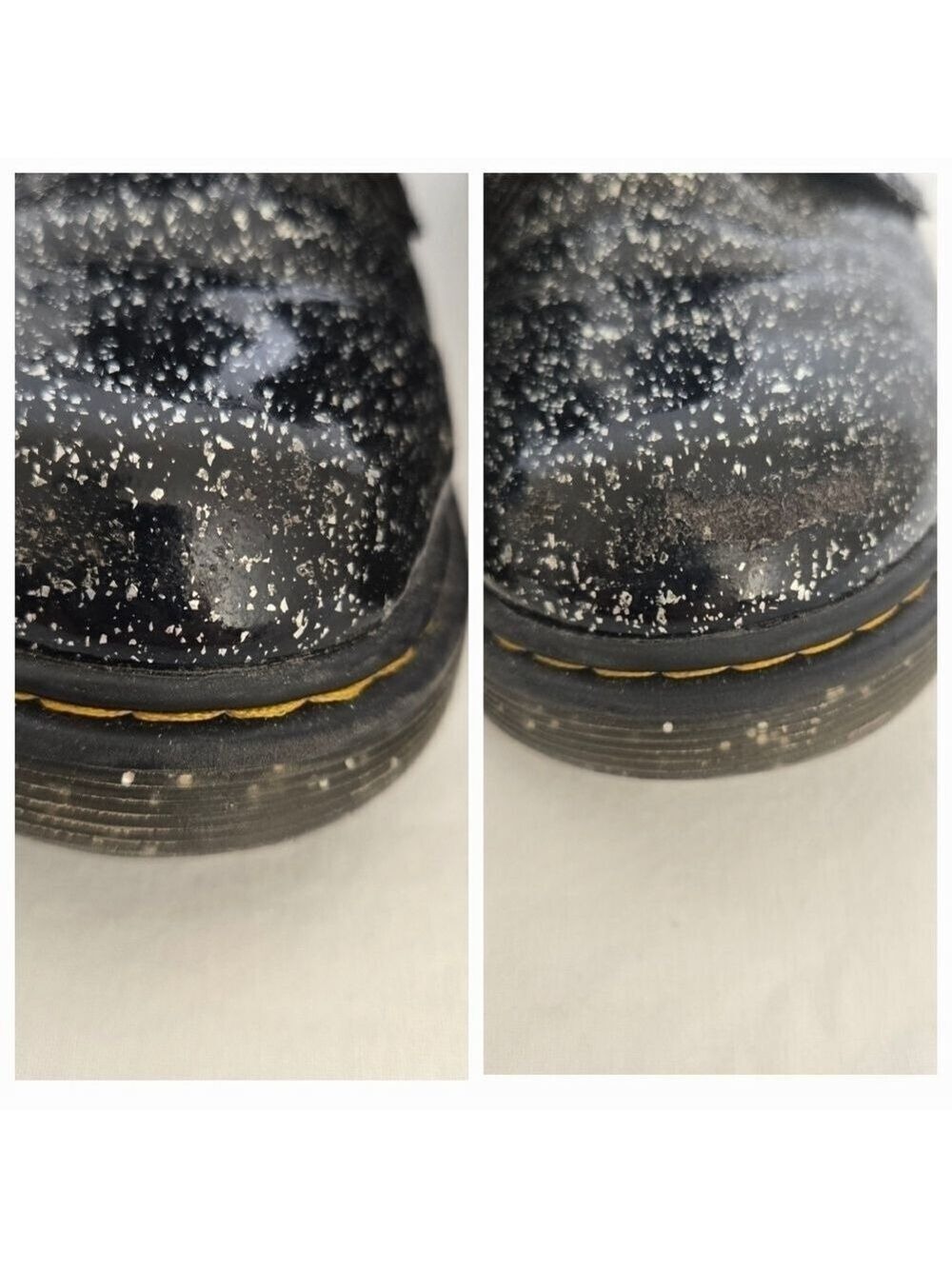 DR. MARTENS '1460' BOOTS COMBAT COSMIC GLITTER BLACK SILVER UNISEX (5W 4M) - Picture 7 of 14